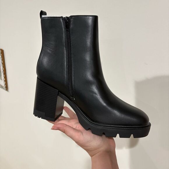 Esprit Women's Perlina Zip Side Block Heeled Booties Size 11 - Picture 5 of 7